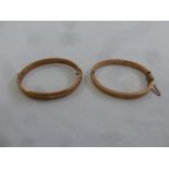 Two 9ct gold bangles, approx total weight 18.2g