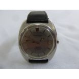 Omega Constellation stainless steel chronometer gentlemans wristwatch on leather replacement strap