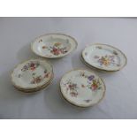 A quantity of Meissen porcelain to include plates and dishes decorated with floral sprays (10)