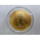 Fiji 1980 $200 Prince Charles Head gold coin, 16.0g