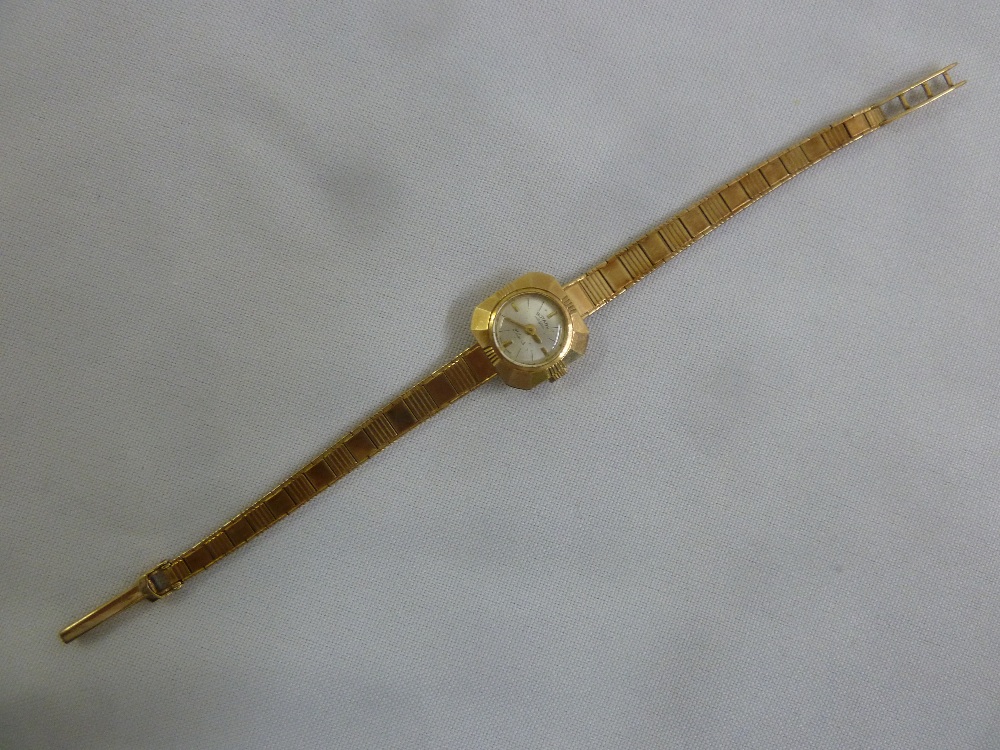 Rotary 9ct yellow gold ladies bracelet wristwatch, approx total weight 15.8g