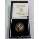 1998 proof half sovereign to include COA