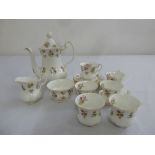 Royal Albert Winsome pattern teaset to include cups, saucers, coffee pot and milk jug, (16)