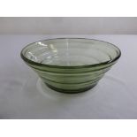 A Whitefriars green glass fruit bowl