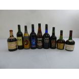 A quantity of cognac, liqueur, sherry and wine (9)