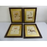 Alfred Crowdy Lovett 1862-1919 a framed set of four watercolours of comical Polo scenes, signed