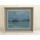 E. Hoath framed oil on panel of The Solent, signed bottom left, 29.5 x 37.5cm