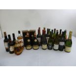 A quantity of wine and champagne, sherry and whisky (24)