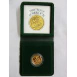 1980 proof sovereign in fitted wallet to include COA