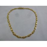 14ct gold fancy link necklace, approx total weight 18.9g