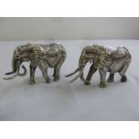 Patrick Mavros two well modelled elephant figurines Ndlulamithi and Mafunyane, signed to the