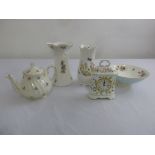 A quantity of porcelain to include Minton, Aynsley and a Sadler teapot (5)