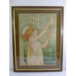 Henri Privat-Livemont framed and glazed polychromatic poster for Absinthe Robette, printed by