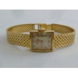 Longines 18ct gold Art Deco bracelet wristwatch, approx total weight 33.1g