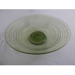 A Whitefriars green glass charger