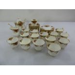 Royal Albert Old Country Roses teaset for 12 place settings, to include cups, saucers, plates,