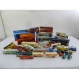 A quantity of diecast trucks and transporters to include Matchbox and Corgi, some boxed