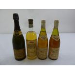 Veuve Clicquot Ponsardin 1966 vintage 75cl bottle, Chateau Lassalle 1964 Calvet 70cl and Domaine
