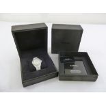 Chanel H0969 J12 white ceramic ladies wristwatch with double diamond bezel, in original packaging