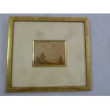 George Sykes framed and glazed watercolour of an English Country landscape, signed bottom right 8