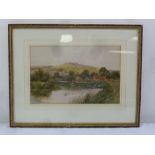 F.G. Fraser framed and glazed watercolour of Streatley on Thames, signed bottom left, 24 x 37cm