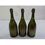 Three 75cl bottles of Dom Perignon 1969