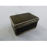 An early 19th century Continental rectangular tortoiseshell and silver mounted snuff box