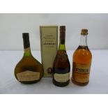 Cles Des Ducs Armagnac 70cl, Janneau Grand Armagnac 70cl and Constantino brandy