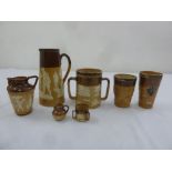 Seven Royal Doulton Harvestware jugs and beakers