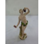 Meissen figurine of Bacchus, marks to the base, 19.5cm (h) A/F