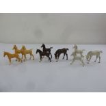 Nine Beswick figurines of horses and foals in three colourways