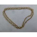 9ct yellow gold fancy link necklace, approx total weight 13.4g