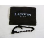 Lanvin black net pearl necklace, to include cloth protective bag