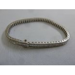 18ct white gold and diamond line bracelet, approx total weight 32.1g