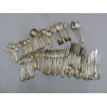A quantity of Elkington silver plated flatware to include knives, forks and spoons