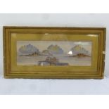 E. Earp framed and glazed watercolour of The Nile, signed bottom left, 71 x 37cm