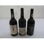 Three 75cl bottles of vintage port to include Warres 1977 bottled 1979, Taylors Quinta de