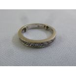 18ct white gold half eternity diamond ring, approx total weight 4.0g