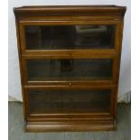 A Globe Wernicke style three section bookcase