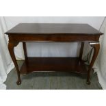 Mahogany rectangular hall table with cabriole legs