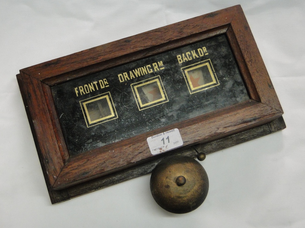 A Mahogany framed Victorian servants bell