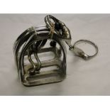 2 Pairs of stainless steel stirrup irons,