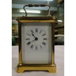 A Brass cased carriage clock,