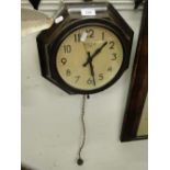 A Smith Sectric Bakelite cased wall clock