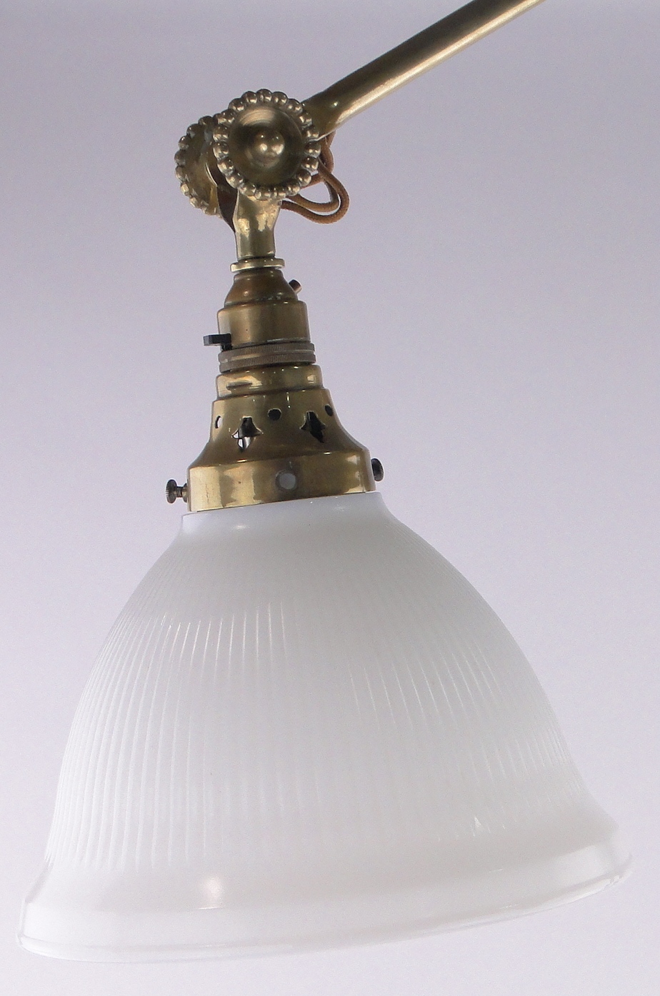 A Victorian floor standing Doulton Lambeth ceramic and brass standard lamp, - Image 2 of 5