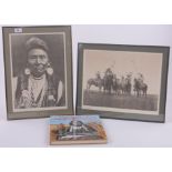 3 Monochrome prints after Edward S Curtis, from portraits of North American Indian life,