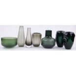 A group of coloured Art Glass, including Whitefriars and Scandinavian, (7).