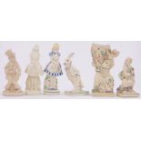 A group of 6 Lewis Carroll Ware "Alice In Wonderland" figures, Alice height 7.5" a/f.