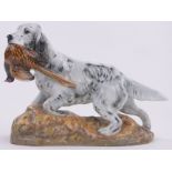 A Royal Doulton Gundog with pheasant, HN 2529, length 11" base a/f.