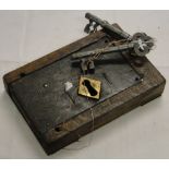 A large Antique door lock with 2 keys.